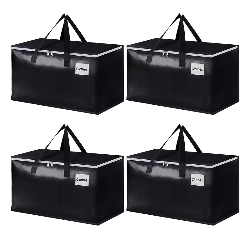 4Pcs Heavy Duty Moving Bags Large Storage Bag Zipper Moving Tote