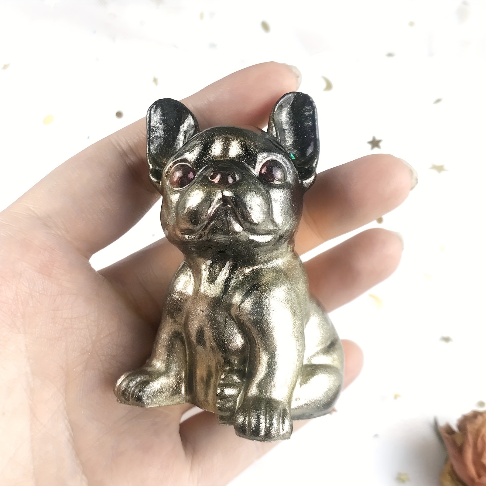 3D French Bulldog Soap Mold, Puppy Silicone Mold for Cake