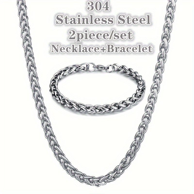 ネックレスstainless steel ネックレス×ブレス　セット
