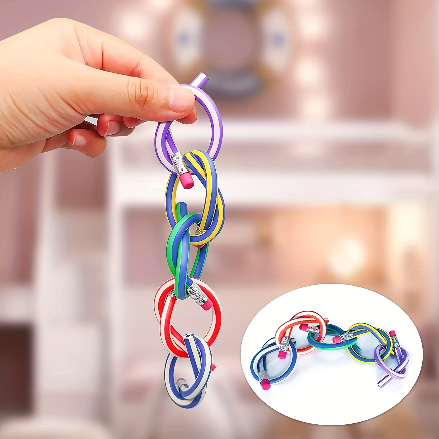 Generic 25 Pcs Soft Flexible Bendy Pencils Magic Bend Toys School  Stationary Equipment For Kids Party Bag Fillers Party Favor Supplies Funny  Gift Idea, Multicolored