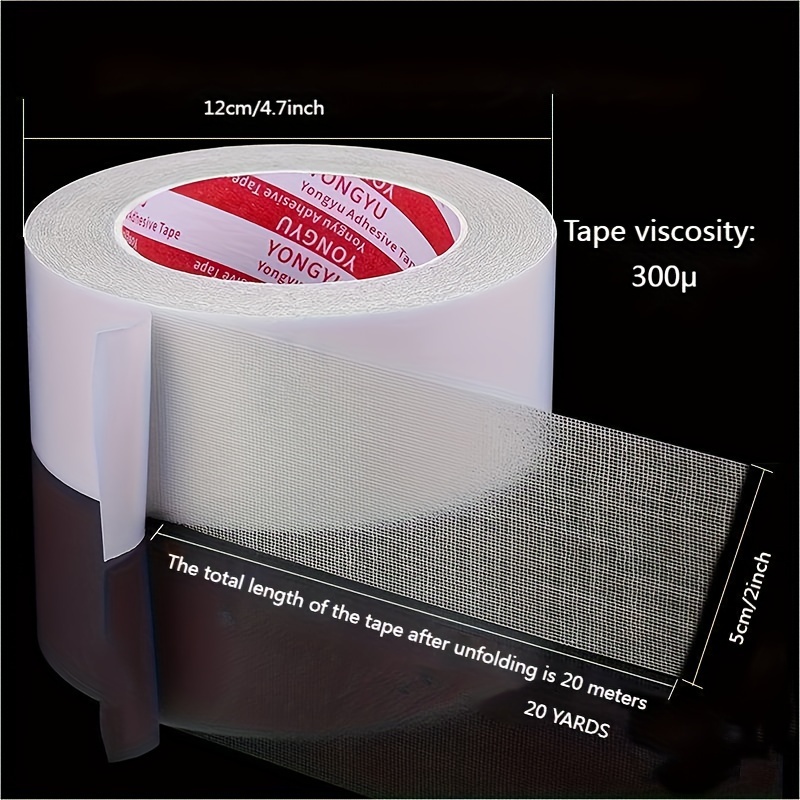  Abaodam 3 Rolls Double Sided Cloth Tape Carpet Glue Adhesive  Wedding Double Sided Tape for Clothes Area Rugs Tape Yellow Carpet Tape Rug  Tape Mesh Translucent Tape Plug Portable : Office