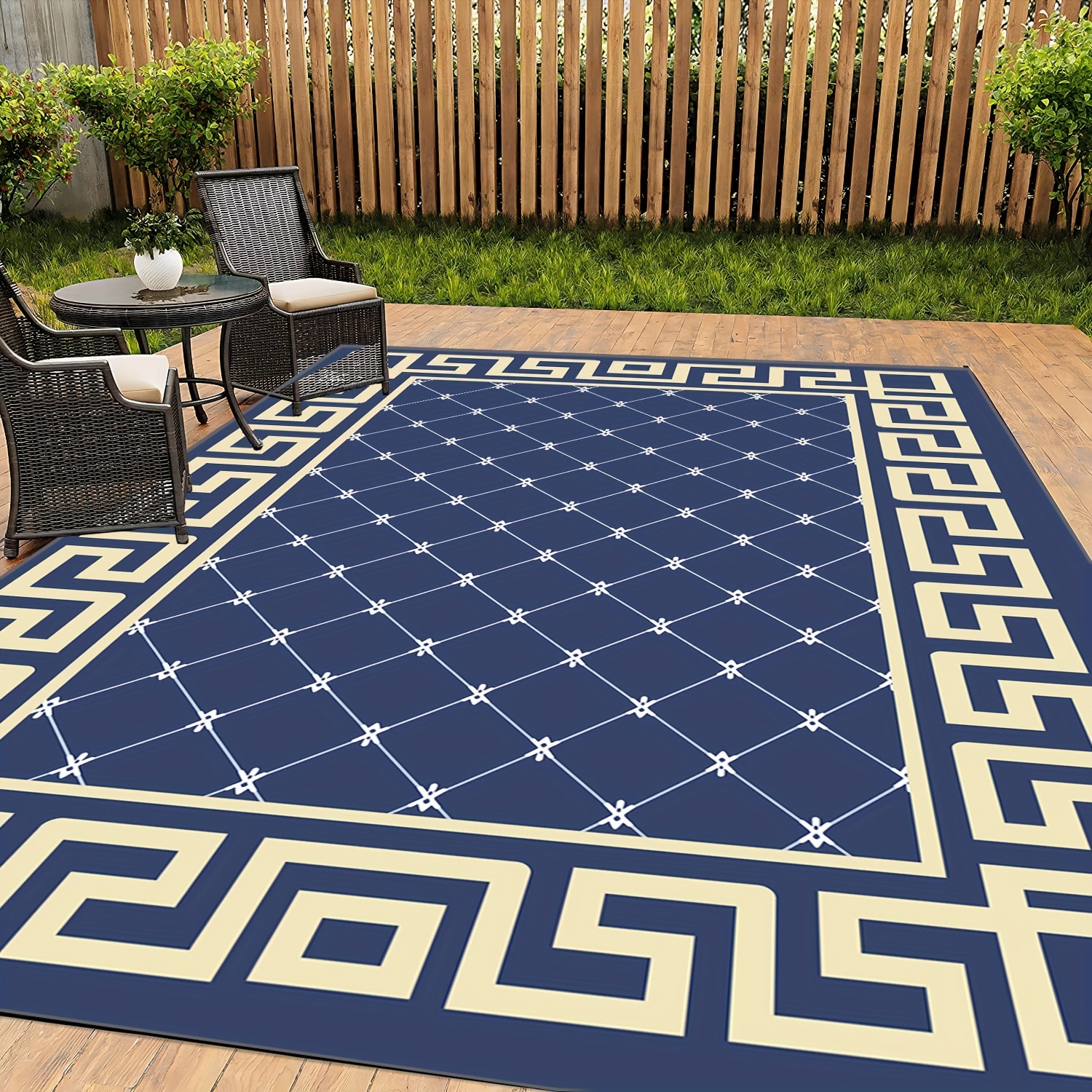 Luxury Reversible Outdoor Mats 5'x8' Uv Resistant Anti - Temu