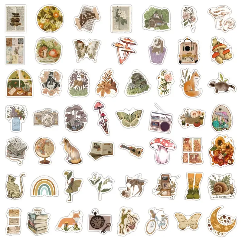Vintage Stickers: Aesthetic Cottagecore Decor For Water - Temu