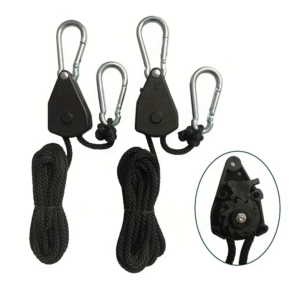 2pcs Lifting Rope Tightening Rope Tent Elastic Rope Metal Adjustable Pulley  Rope - Sports & Outdoors - Temu
