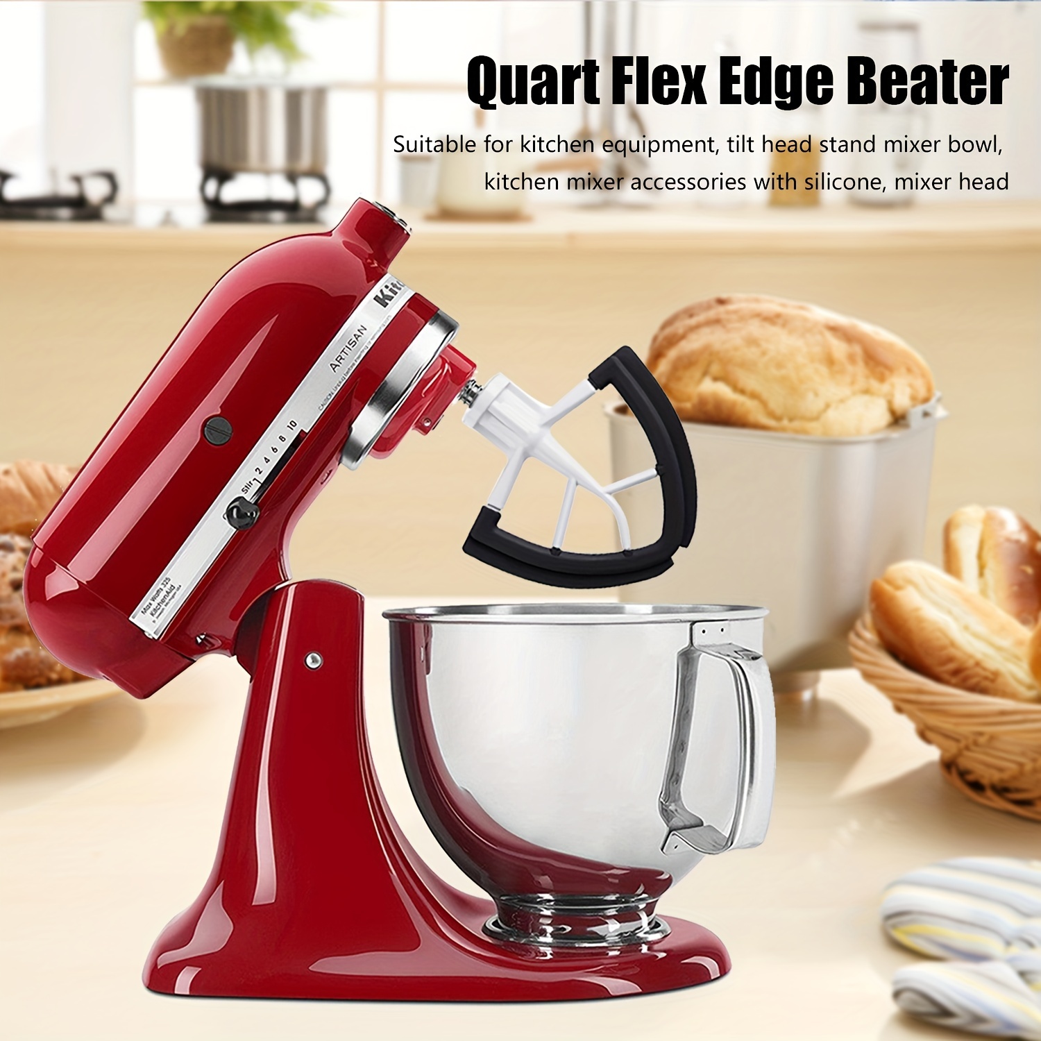 4.5 5 Quart Flex Edge Beater For Kitchenaid kitchen Aid - Temu