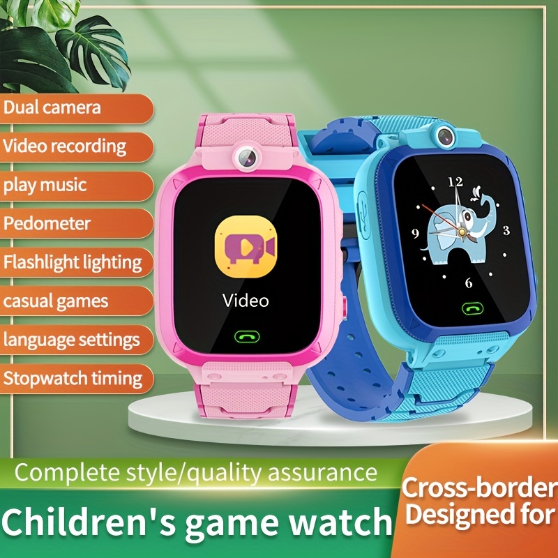  Reloj inteligente para niños, reloj inteligente para niños con  pantalla táctil HD, 16 juegos, reproductor de música, cámara, reloj  despertador, podómetro, antorcha, calculadora de 12/24 horas, relojes para  niños, regalo para