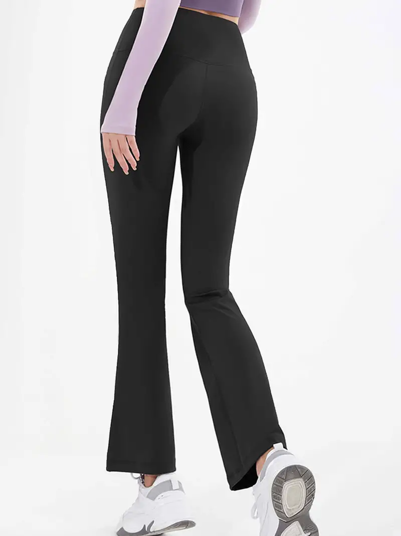 Comfortable Women's Seamless Flare Leg Yoga Pants Casual - Temu Canada