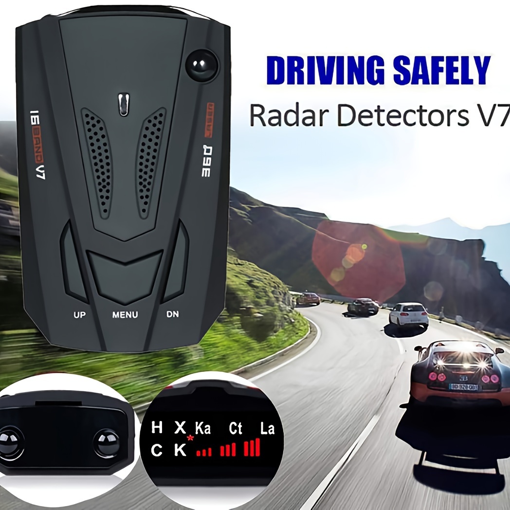 Auto GPS Radarwarner V7 360 Grad 16 Band Geschwindigkeit Polize Safe Voice  Alert