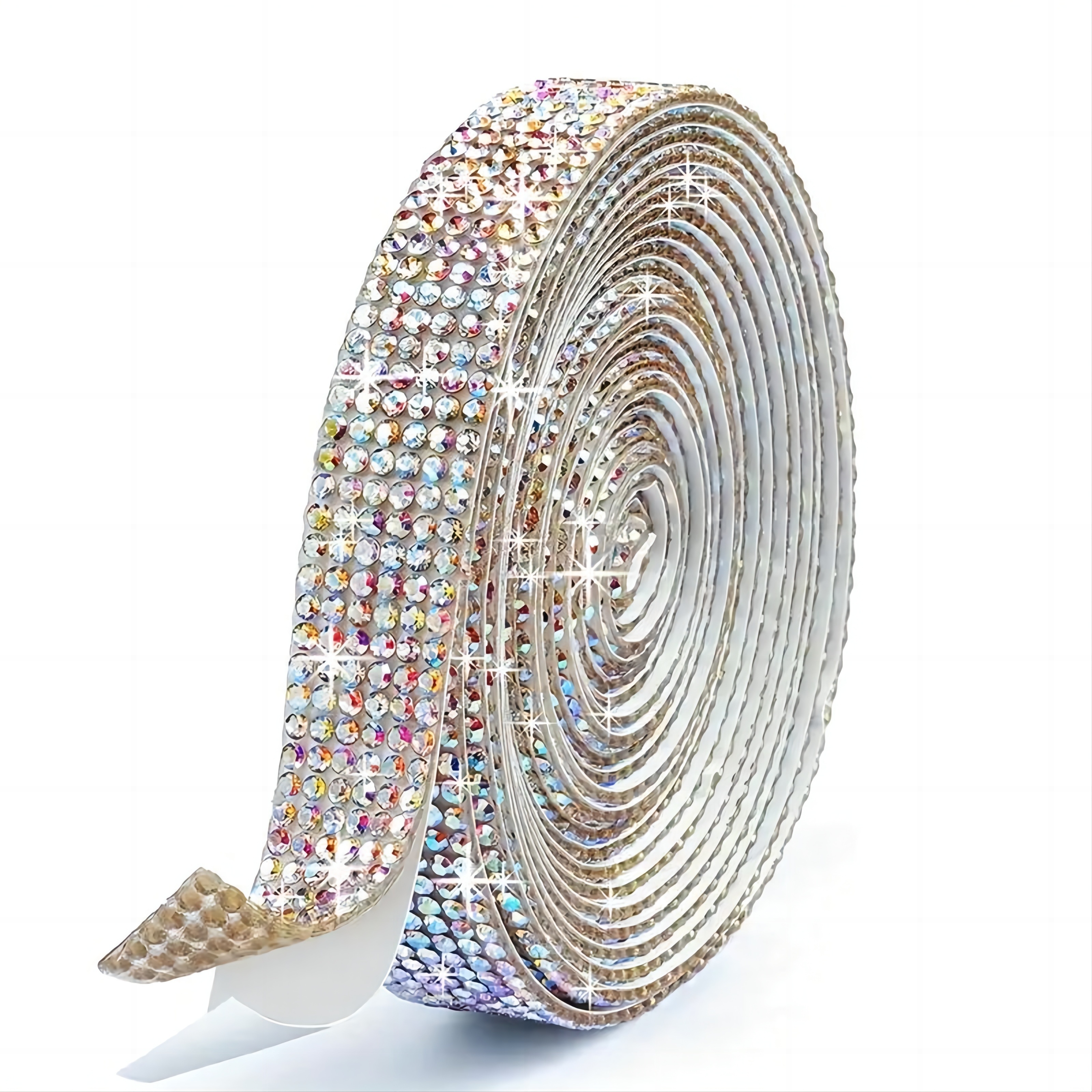 1Roll Crystal Rhinestone Diamond Ribbon Crystal Self Adhesive Ribbon  Diamond Bling Ribbon Roll Rhinestone Ribbon DIY Decoration Sticker for DIY  Crafts