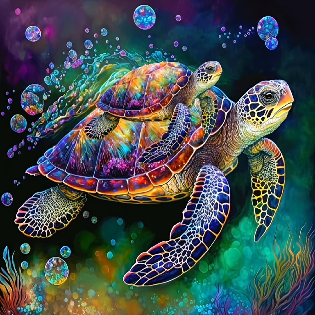 Turtle Artificial Diamond Painting Kit Tools For Adults 5d - Temu