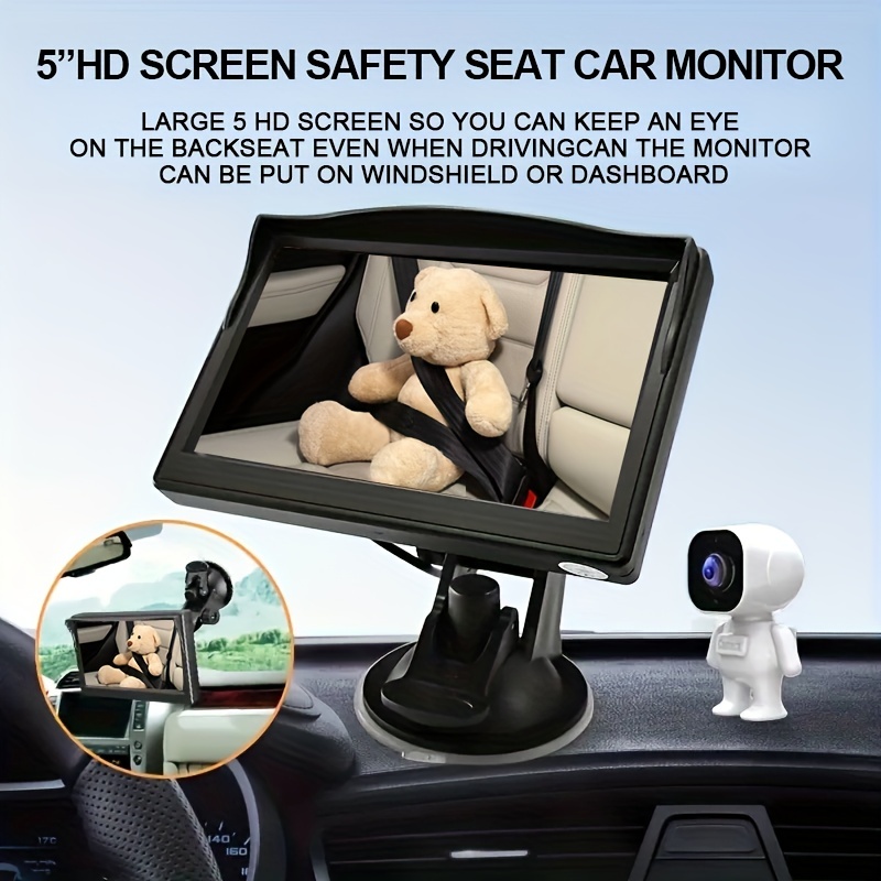 Baby Car Mirror Camera Monitor Hd Lcd Car Mirror Display - Temu