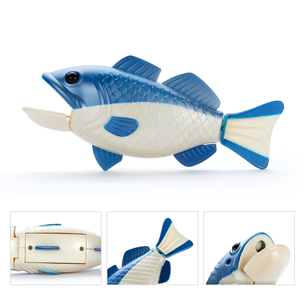 Fishing Game Toy For Kids And Toddlers With Realistic Swimming Fish, Best  Bathtub Floating Blue Fish With Easy To Turn Rod, Safe And Fun Bath Time Poo