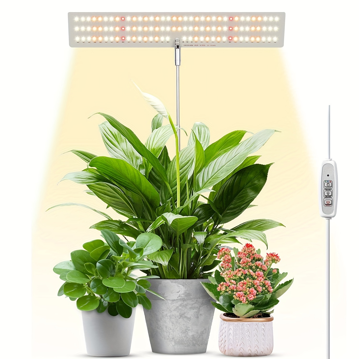  LORDEM Grow Light, Full Spectrum LED Plant Light for Indoor  Plants, Height Adjustable Growing Lamp with Auto On/Off Timer 4/8/12H, 4  Dimmable Brightness, Ideal for Small Plants : Patio, Lawn