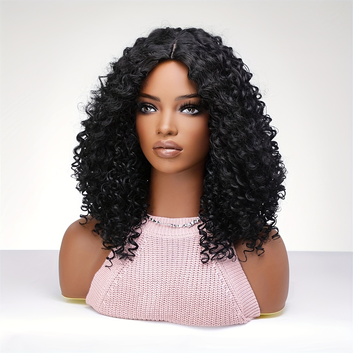 Synthetic lace front outlet wigs afro curly