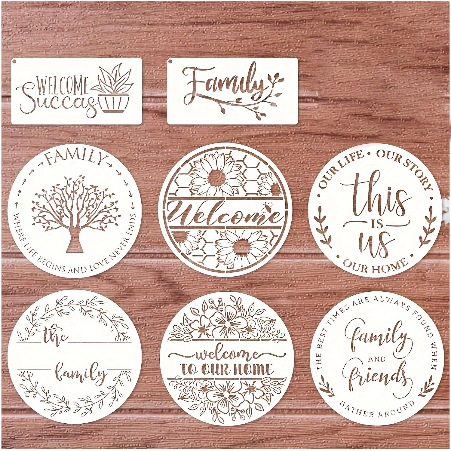 Welcome Stencils For Painting On Wood Reusable Large - Temu