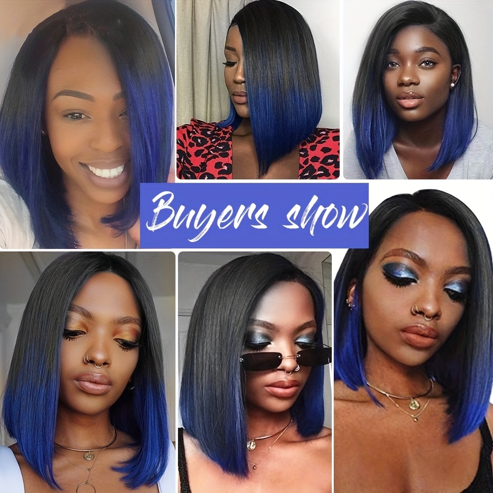 Ombre Red Short Bob Wig for Women