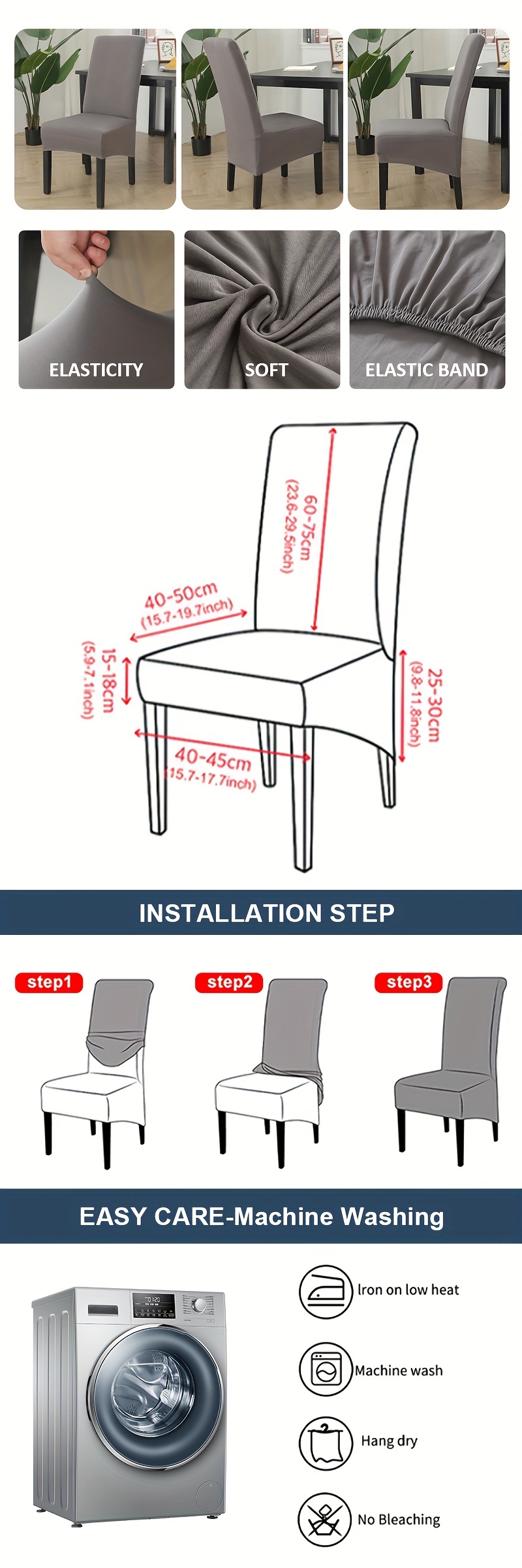 1 Pieza Silla Comedor Estampado Marmoleado Funda Elástica - Temu