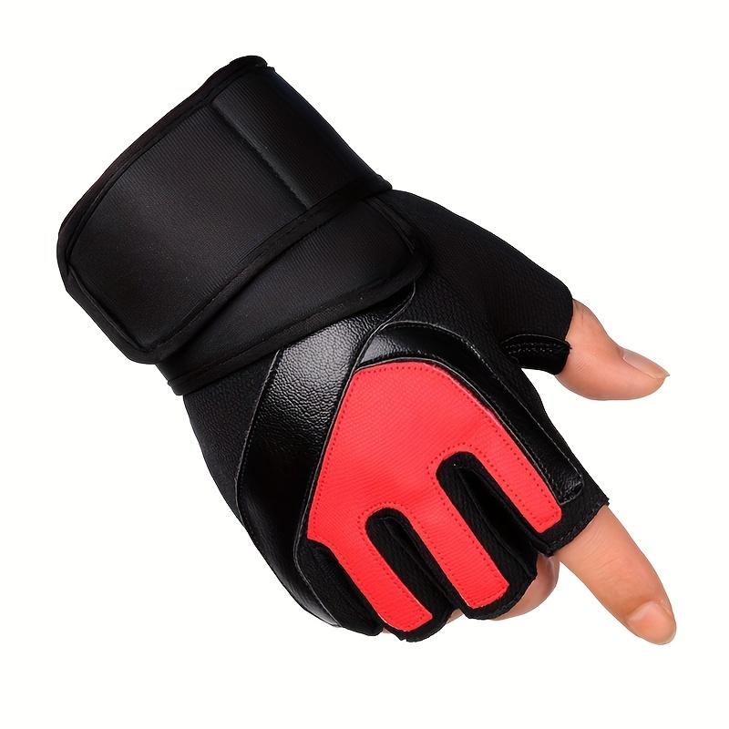 Men's Fingerless Gloves for Weightlifting, Cross Training - Soft Hand Protection