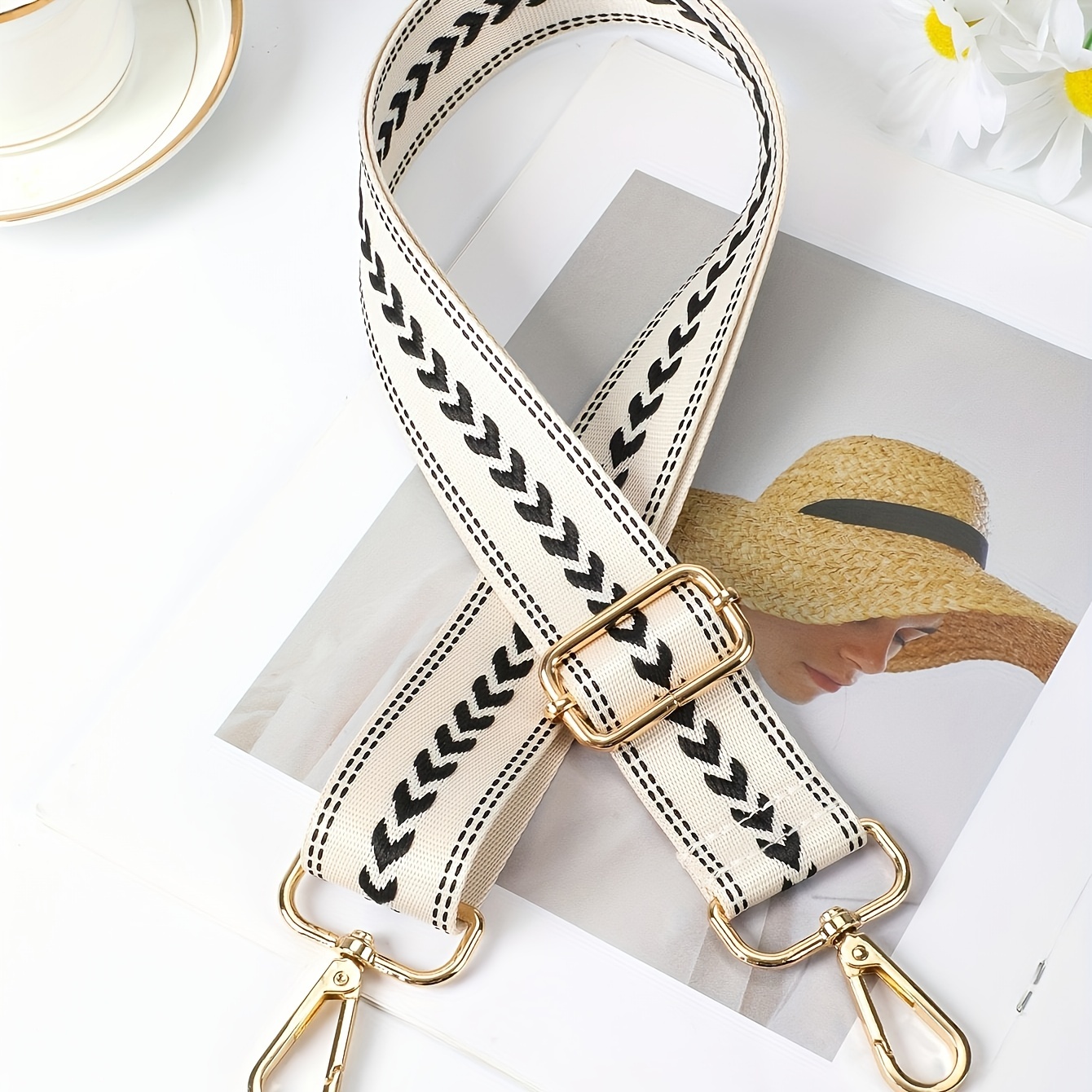 Purse Straps Replacement Adjustable Crossbody Gold Hardware Canvas Shoulder  Strap For Women And Men - Bags & Luggage - Temu
