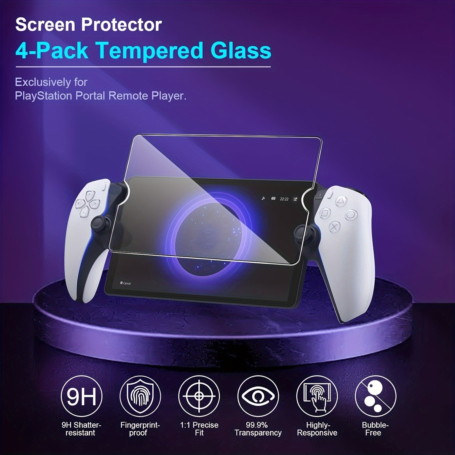  BALERP Screen Protector for sony PlayStation Portal Remote  Player,HD Matte Blue Light Tempered Film PS5 Screen Sticker,Scratch  Resistant Anti-Fingerprint Crystal Clear : Electronics