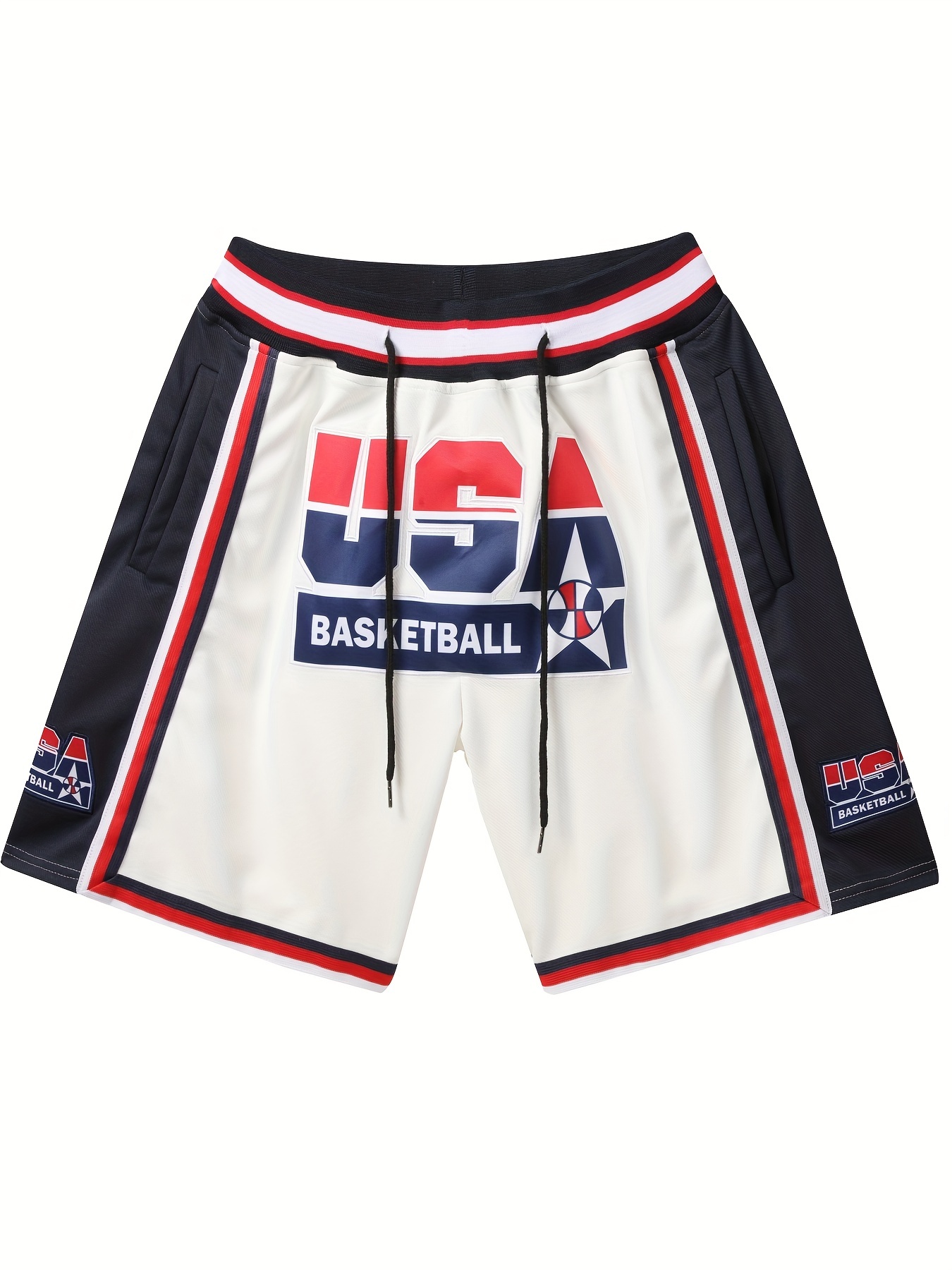 Men's Retro Basketball Shorts - Breathable Mesh With Embroidery And Pockets  - Perfect For Fans And Athletes - Temu