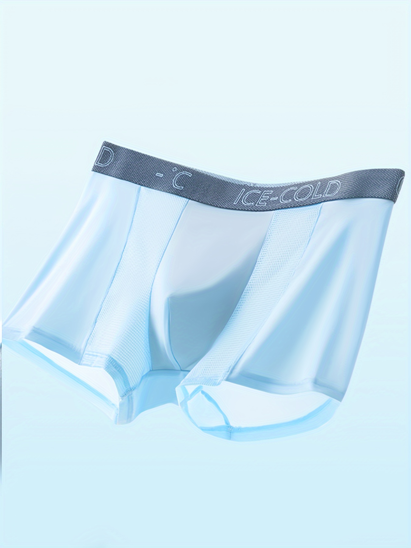 Mens Ice Silk Panties Sports Boxer Shorts Breathable Summer Ultra-Thin  Underwear
