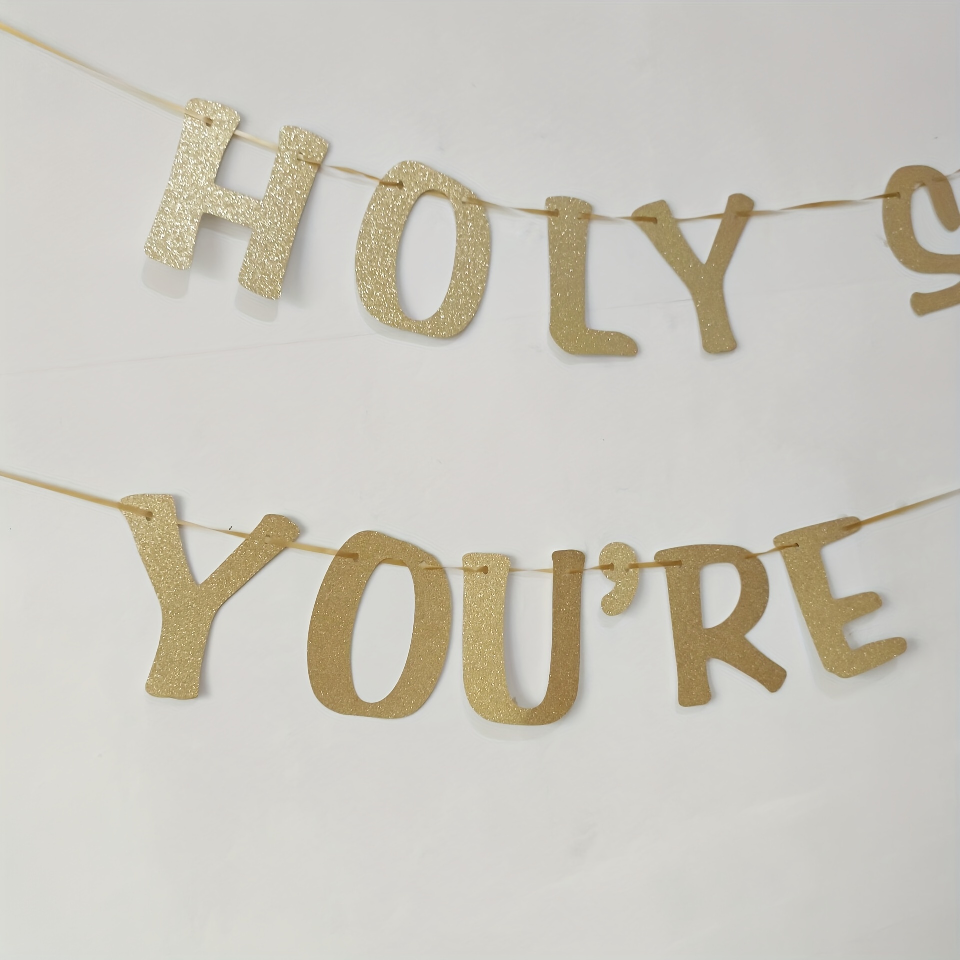 MS Holy Shit You're Old Bannière à Paillettes Or Rose Pour 30e 40e 50h