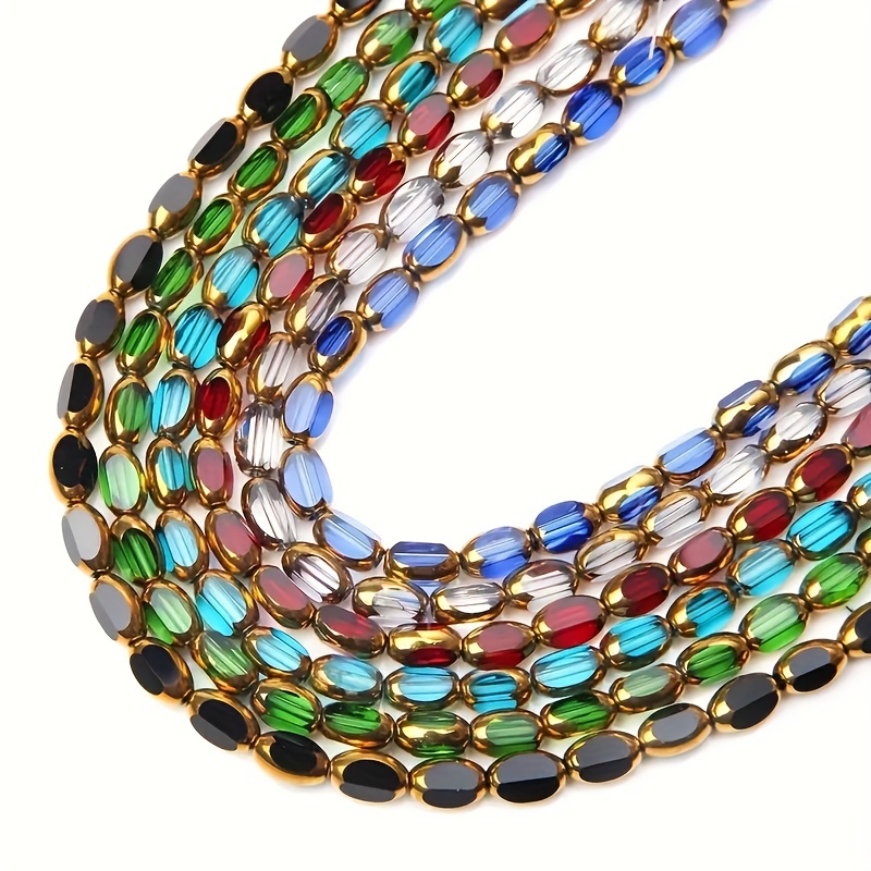 Artificial Crystal Faceted Glass Beads Color Plated Loose Spacer Beads For  Jewelry Making Diy Unique Bracelet Necklace Women's Jewelry Accessories -  Temu