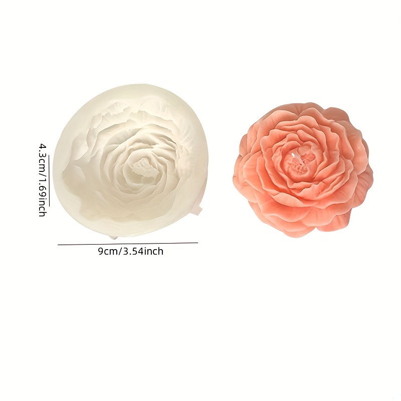 1pc Rose Flower Aroma Candle Mold For Gypsum, Photo Prop, Relief  Candlestick, Silicone Mold