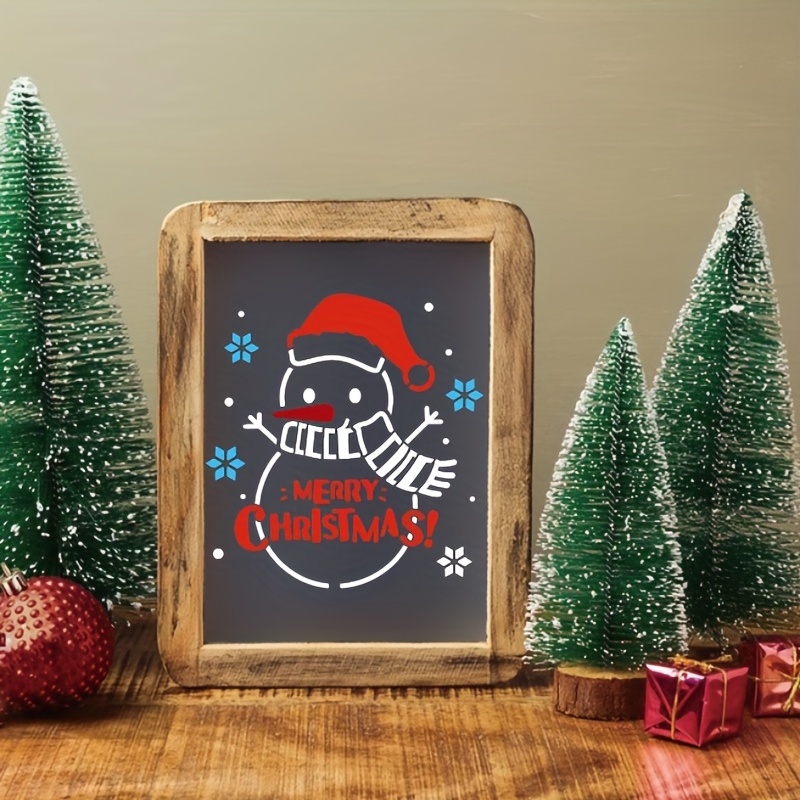 Merry Christmas Stencils Painting On Wood Stencil Diy - Temu