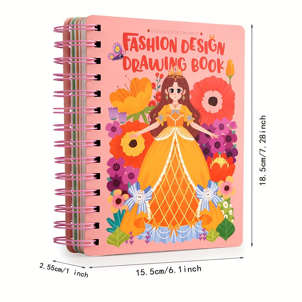 Livro de Desenho 3D para Meninas, Livro de Atividades para Vestir Princesas,  Kit de Artesanato para Vestidos de Princesa DIY, Livro de Educação  Artística para Crianças, (Roxo)