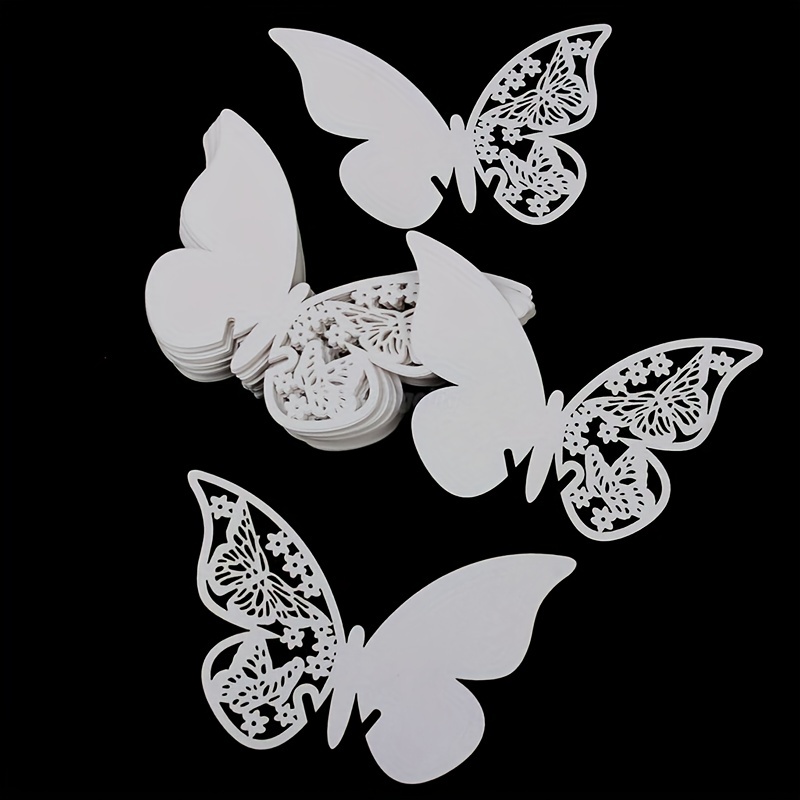 50pcs Butterfly Table Mark Wedding Party Place Cards