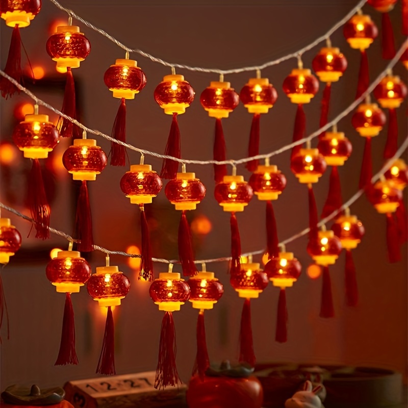 2pcs/set Spring Festival Decoration Mini Lantern String Lights