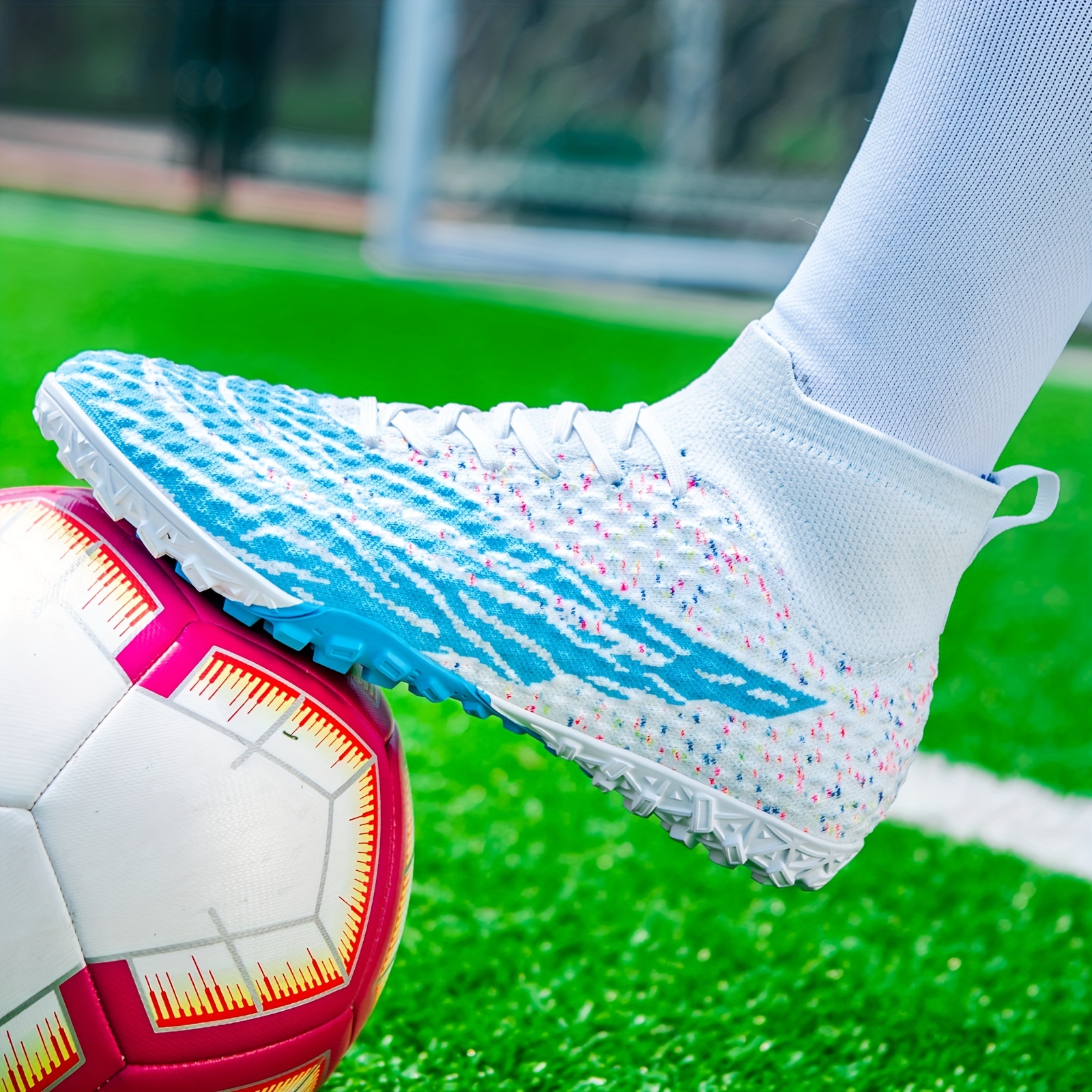 Botas Fútbol Césped Artificial Hombres Mujeres Geometría - Temu