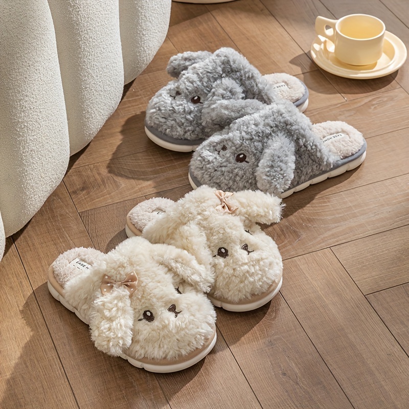 Cute fuzzy house discount slippers