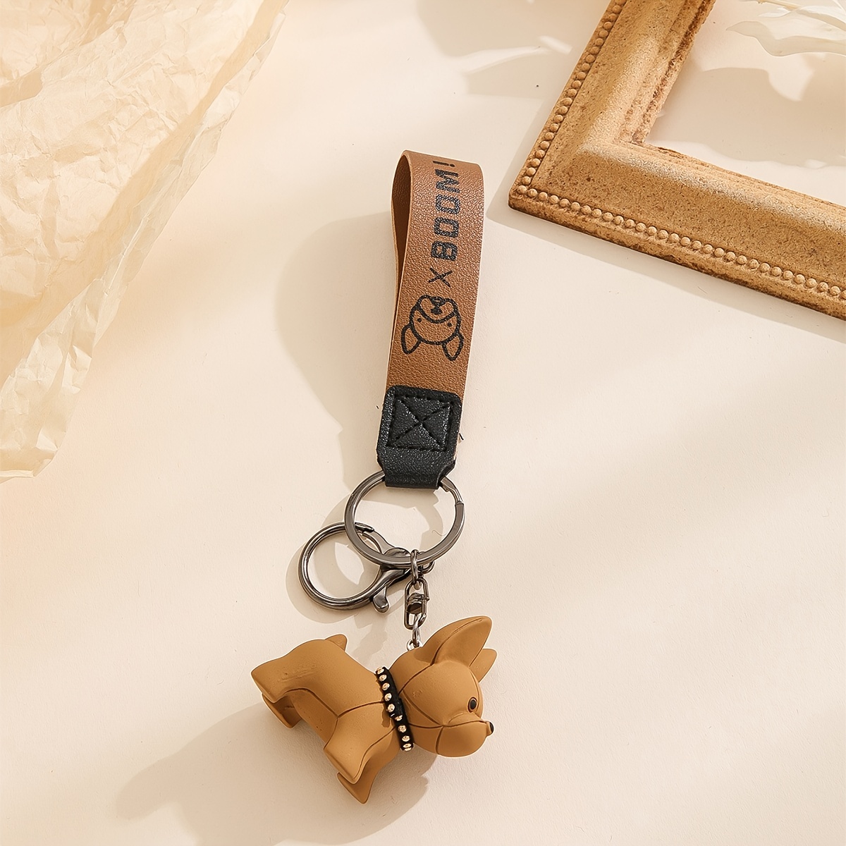 Louis Vuitton Dog Keychain 