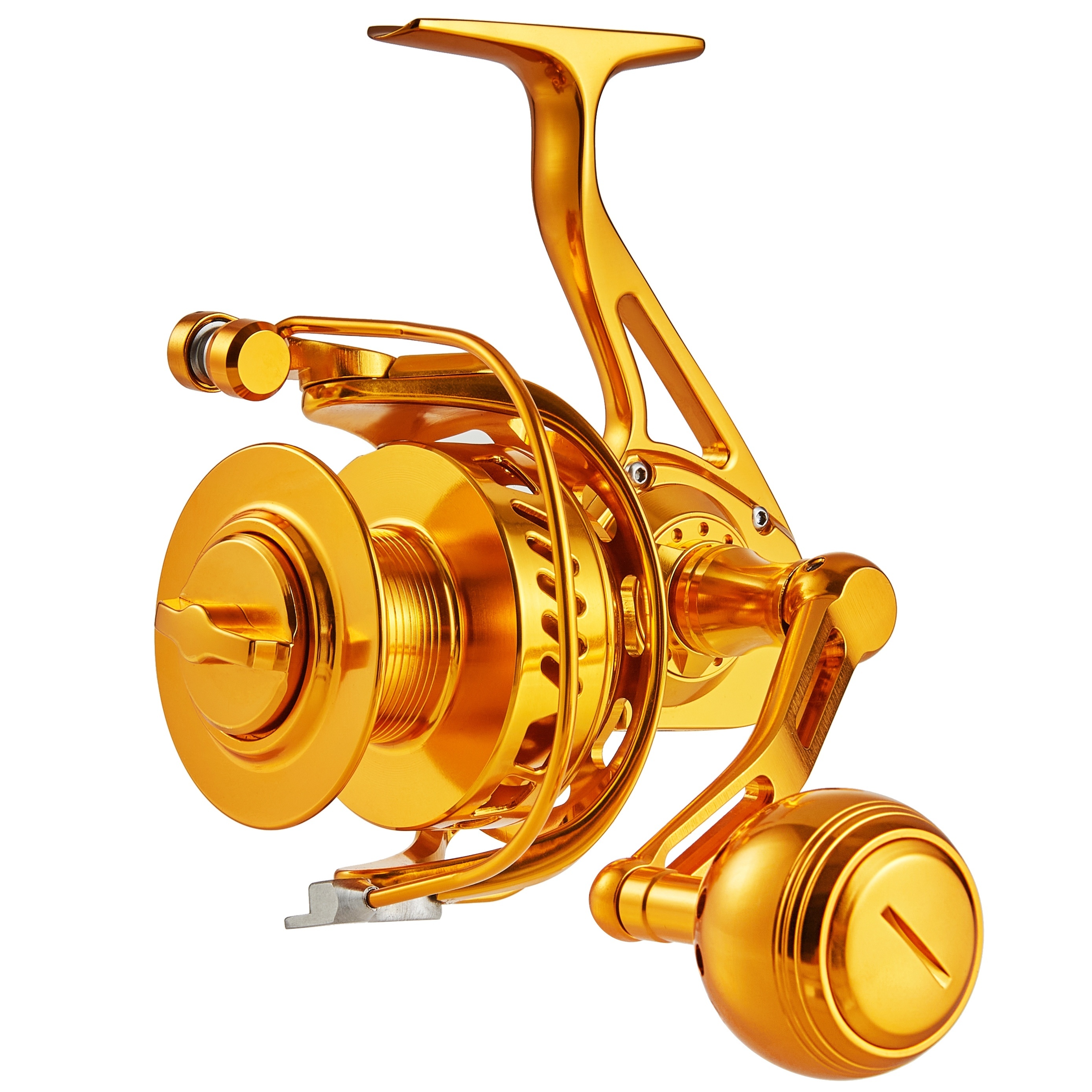 1pc Size 6000 Full Metal Spinning Fishing Reel, Strong Drag Power For  Saltwater, Golden Fishing Reel With 5.5:1 Gear Ratio