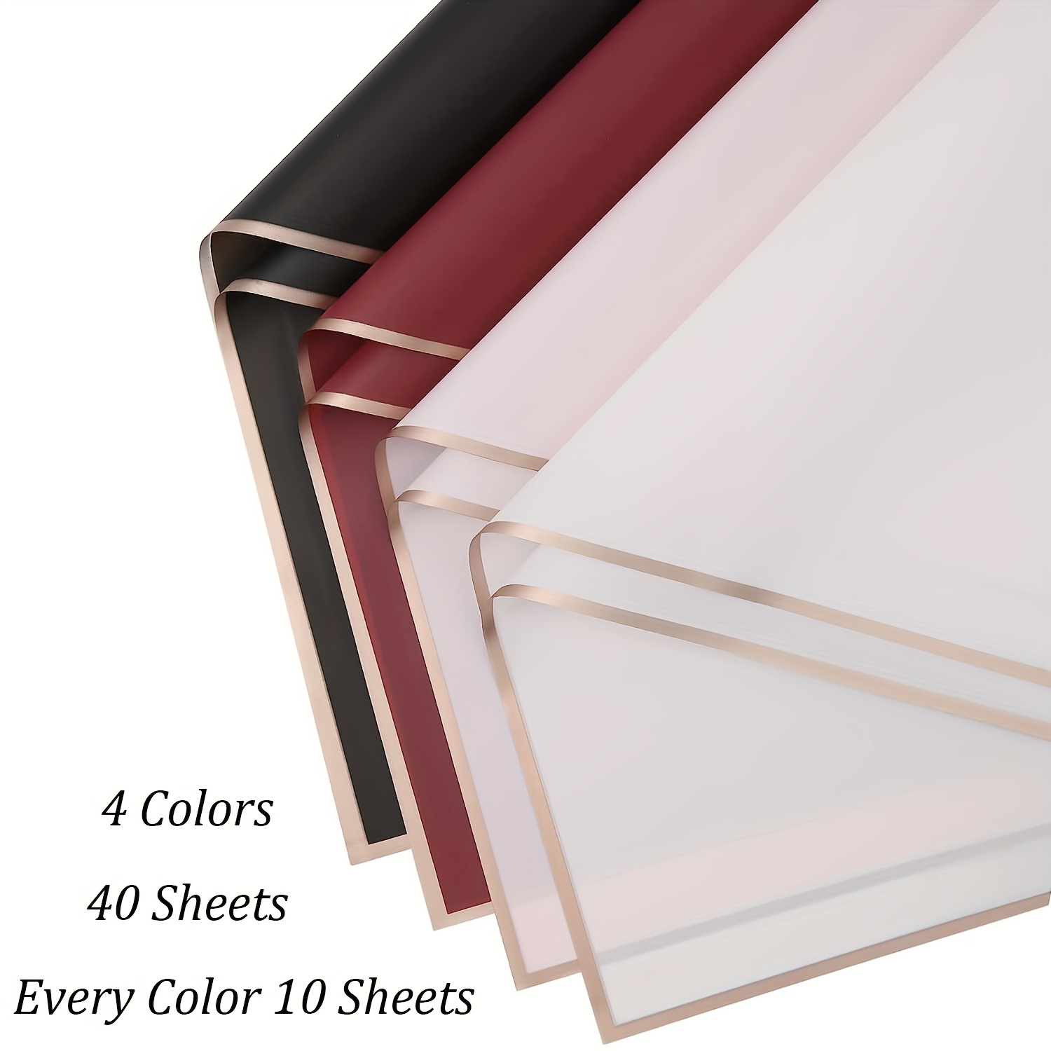 ROSE GOLD Metallic Tissue Paper Pack - 4 Sheets
