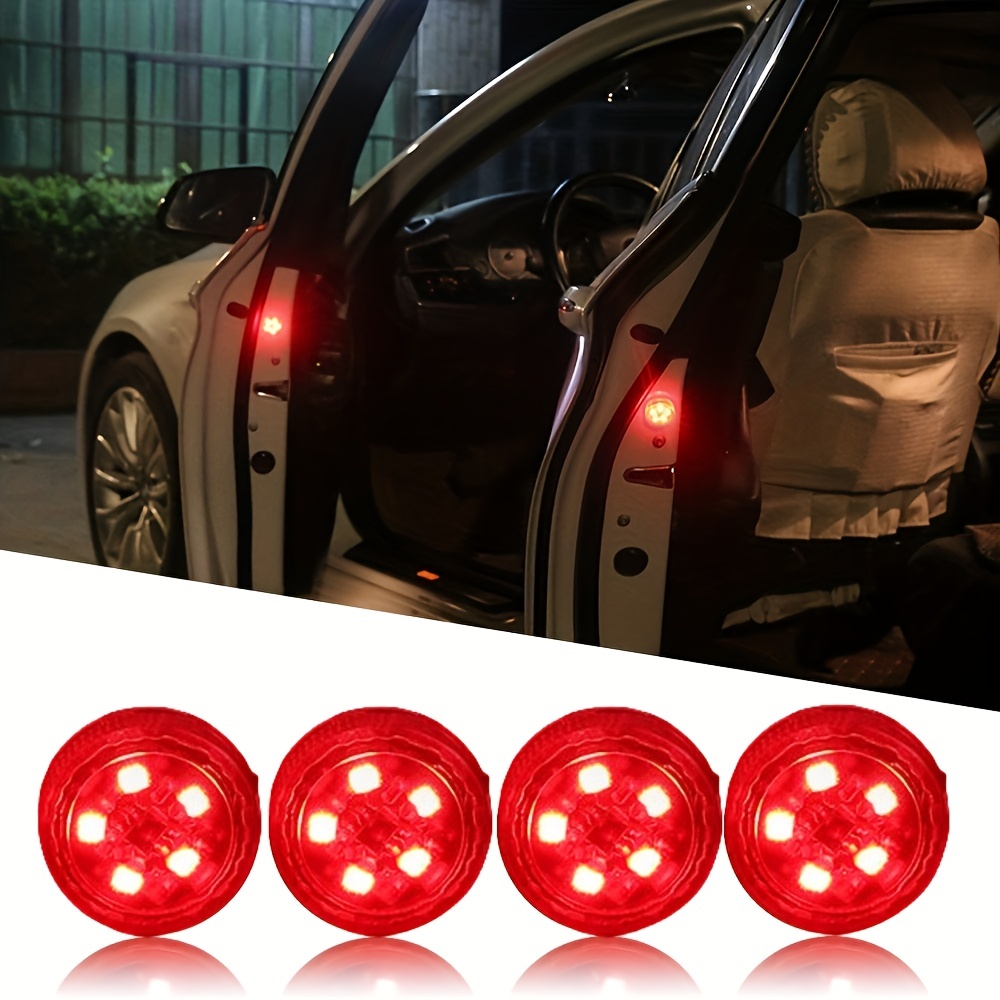12V Car Door LED Strip Warning Lights Strobe Flashing Anti Rear End  Collision Safety Lamps - 2PCS