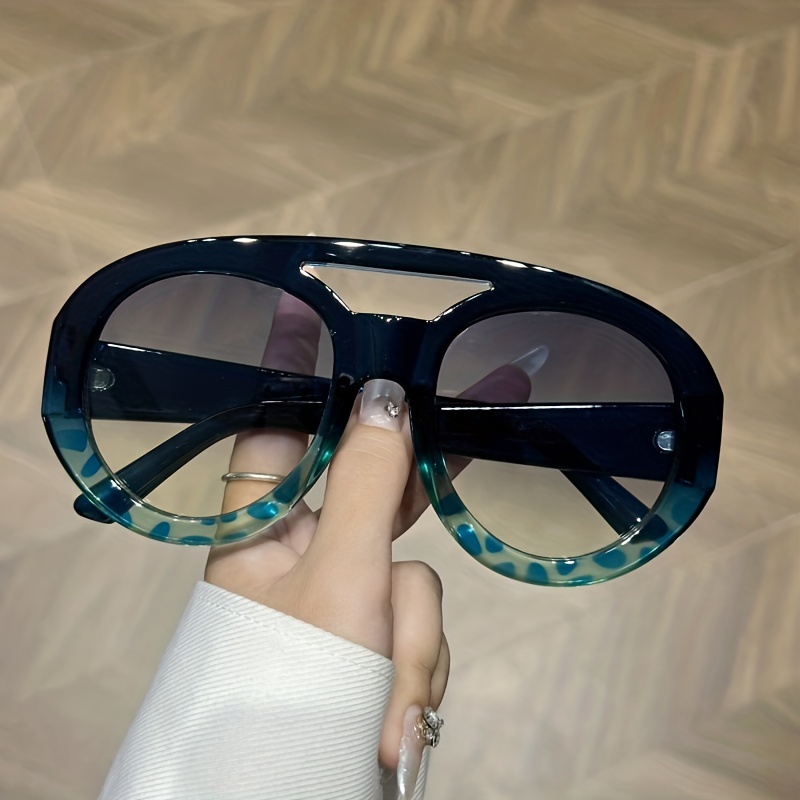 Oversized Top Bar Fashion Sunglasses Women Men Y2k Gradient - Temu