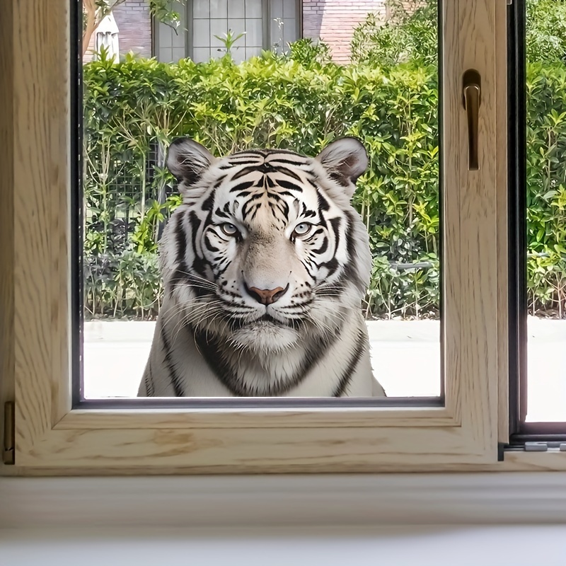 1 Stück Weiße Tiger Fensterfolie Abnehmbare Wasserdichte - Temu Germany