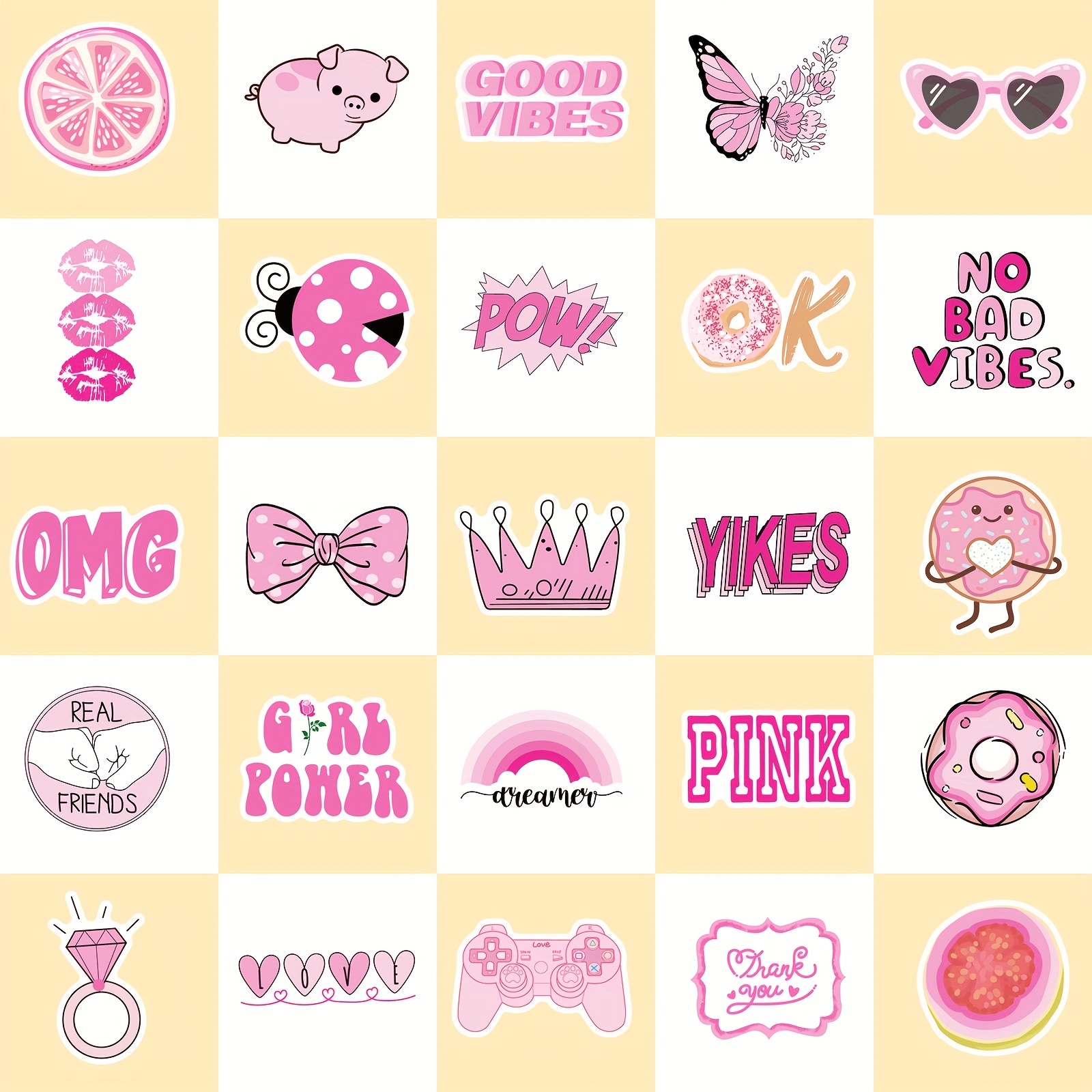 No Bad Vibes Pink Aesthetic Sticker