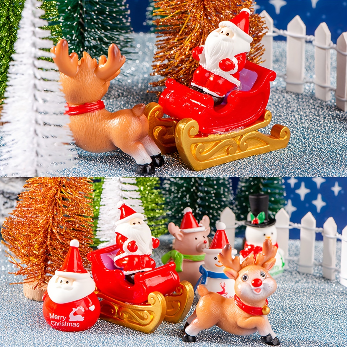 Christmas Mini Erasers Clipart Santa Claus Rudolph Elf Snowman