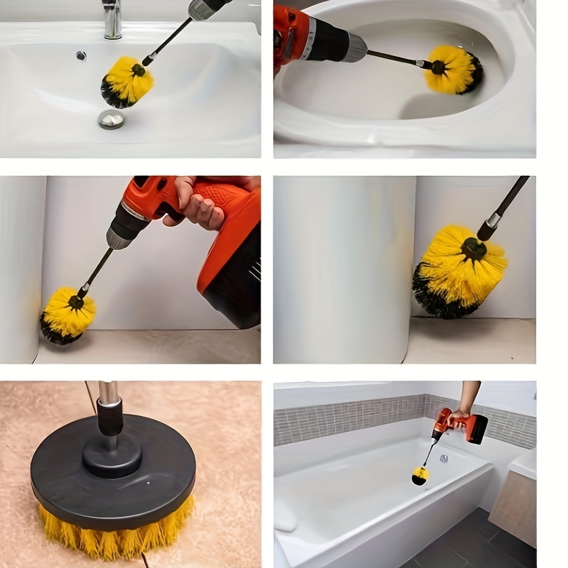 Bathroom Cleaning Scrub Pads - Drill Accessory Kit