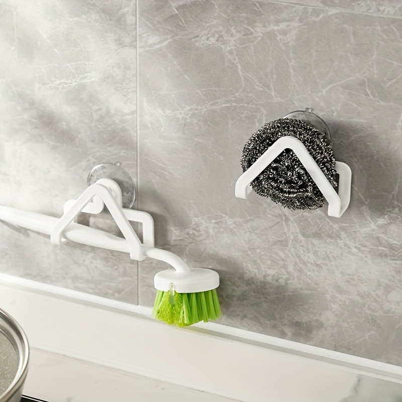 Sink Sponge Holder With Dish Brush Organizer, Suction Cups or