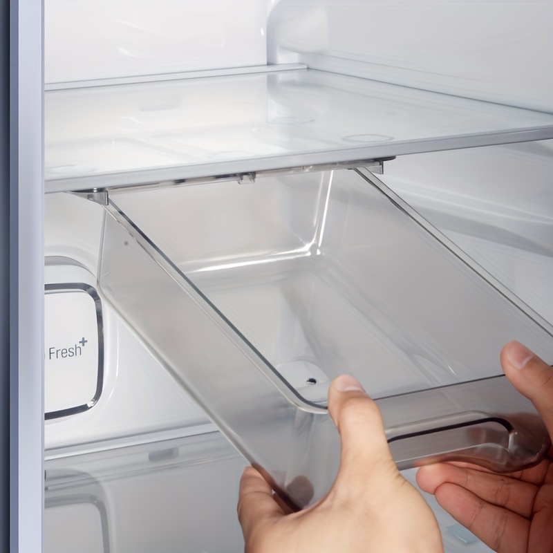 Organizador Refrigerador 1 Pieza, Organizador Cajón Refrigerador,  Organizador Ventosa Refrigerador Transparente Asa, Caja Almacenamiento  Alimentos Colgante, Servicio Cliente 24/7