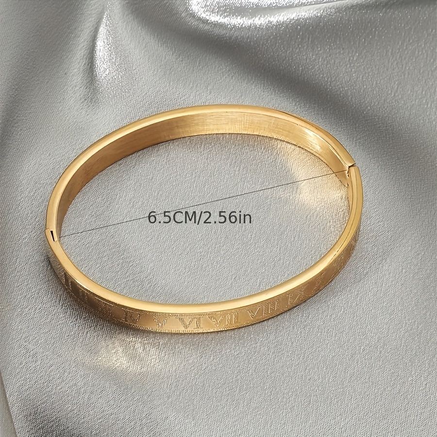 Roman Numeral Titanium Steel Bracelet Delicate Pop