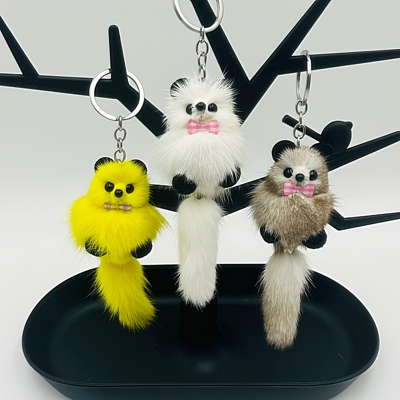 Raccoon Tail Keychain - Temu Canada