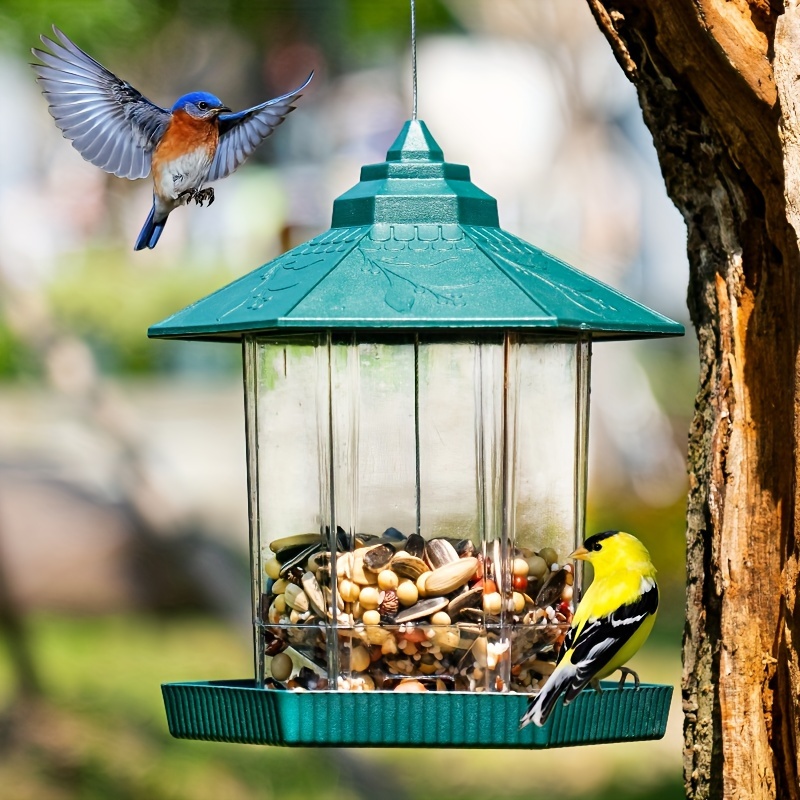 Mangeoire à oiseaux sauvages suspendue Gazebo Mangeoire à oiseaux  Décoration extérieure - Parfait pour attirer les oiseaux