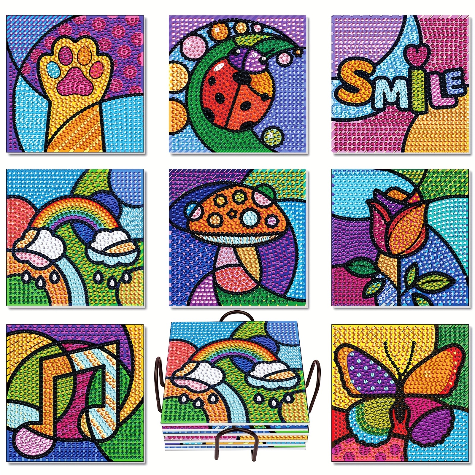 Rainbow Smile Beginner Diamond Dotz Painting Art Kit for Kids